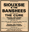10/13/1979 Siouxsie And The Banshees With Guest The Cure - Lewisham Odeon - England #2