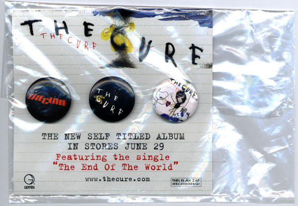 The Cure Tower Records Button Set