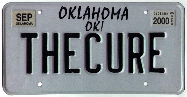 Car  License Tag - Oklahoma (THECURE)
