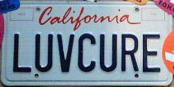 Car License Tag - California (LUVCURE)