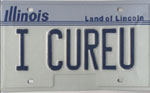 1/1/2000 Car License Tag - Illinois (I CUREU)