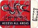 8/26/1992 Adelaide, Australia (Access All Areas - Guest)