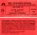 2/29/2000 New York, New York (Late Night With Conan O'Brien)