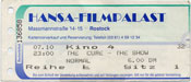 10/7/1993 Germany Show Movie Ticket