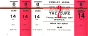 12/8/1987 London, England (Ticket Proof Sheet)