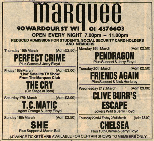 The Cry  (With Simon) - London, England - The Marquee