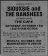 10/13/1979 Siouxsie And The Banshees With Guest The Cure - Lewisham Odeon - England #1
