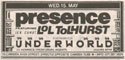 5/15/1991 Presence - London, England - The Underworld