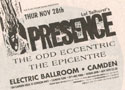 11/28/1991 Presence - Camden, England - The Electric Ballroom