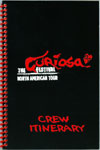 1/1/2004 Curiosa Festival Itinerary - North America
