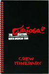 1/1/2004 Curiosa Festival Itinerary - North America