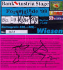 7/19/1998 Wiesen, Austria Ticket Stub (Robert, Perry, Roger)