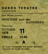 10/11/1979 Chelmsford, England (Siouxsie And The Banshees w/Robert)(Different)