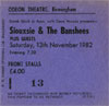 11/13/1982 Birmingham, England (Siouxsie And The Banshees w/Robert)