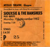 11/15/1982 Glasgow, Scotland (Siouxsie And The Banshees w/Robert)