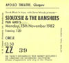 11/15/1982 Glasgow, Scotland (Siouxsie And The Banshees w/Robert)(Different)