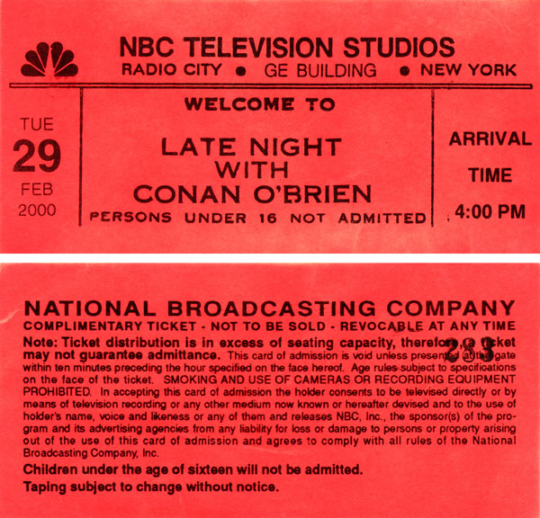 New York, New York (Late Night With Conan O'Brien)