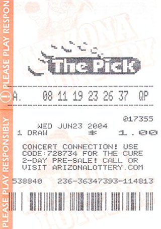 Arizona Cure Lottery Ticket