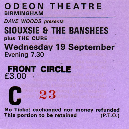 Birmingham, England (Siouxsie And The Banshees w/Robert) (Different)