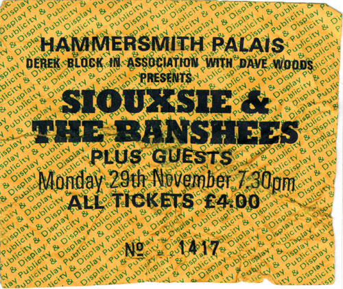 London, England (Siouxsie And The Banshees w/Robert)